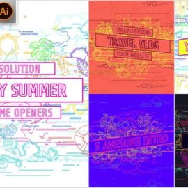 Videohive Youtube/ Infinity Summer Openers/ Social Media/ Line Icons/ Cartoon/ Music Dance Party/ IGTV/ Event 21916118 Free Download