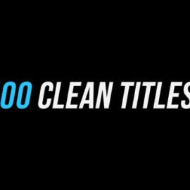Videohive 100 Clean Titles 25565292 Free Download