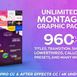 Videohive Montage Graphic Pack / Titles / Transitions / Lower Thirds and more V7 23449895