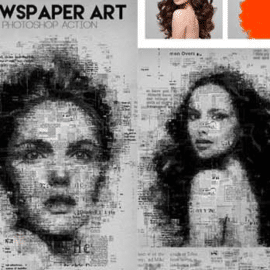 GraphicRiver – Newspaper Art Photoshop Action 14103713 Free Download