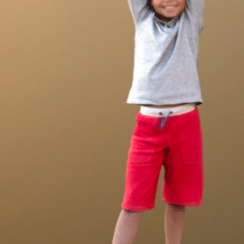 Casual child boy standing and Smiling Scanned 3d model Free Download