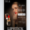 Sexy Red Lips Lipstick Poster PSD Free Download