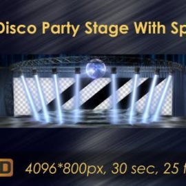 Videohive Disco Party Stage With Spotlights Free Download