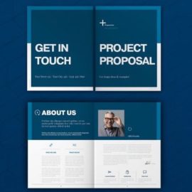 Blue Business Proposal Layout Free Download