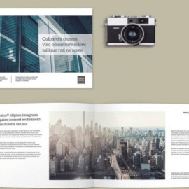 Horizontal Business Brochure Layout Free Download