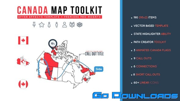 Videohive Canada Map Toolkit Free Download