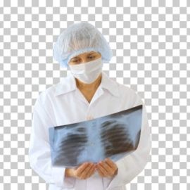 Videohive Female doctor wearing medical mask looking, Alpha Channel (Stock Footage) Free Download