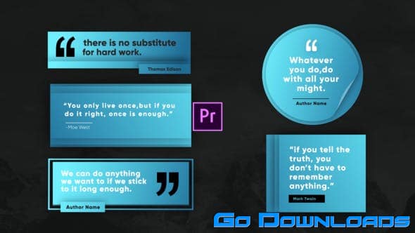Videohive Stylish Quote Titles-Premiere Pro Free Download