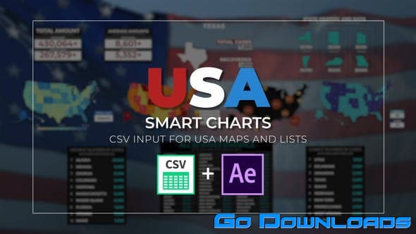Videohive USA Smart Charts Data-Driven Infographics Free Download