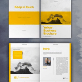 Yellow Business Brochure Layout Free Download