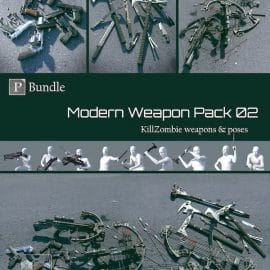Daz3D KillZombie Modern Weapon Pack Bundle 02 Free Download