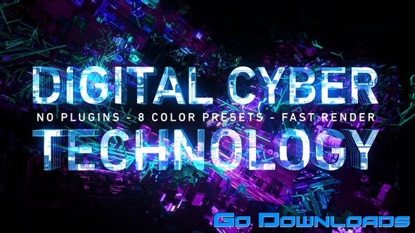 Videohive Digital Cyber Technology Logo Reveal 8 Color Presets Free Download