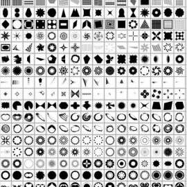 1192 Custom Shapes Huge Collection for Photoshop Free Download