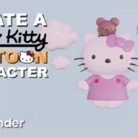 Create A Hello Kitty Cartoon Character In Blender Free Download