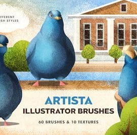 CreativeMarket Artista Brushes for Illustrator Free Download