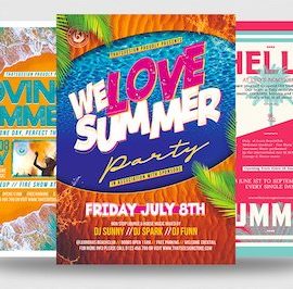 CreativeMarket Summertime Flyer Bundle V3 Free Download