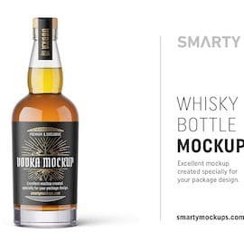 CreativeMarket Whisky bottle mockup Free Download