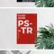 Glued Paper on Concrete Wall Poster PSD Mockup