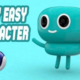 Modeling and Rendering a VERY EASY AND CUTE 3d character in Cinema 4D Free Download