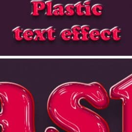 Plastic PSD Text Effect Free Download