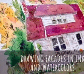 Drawing Facades in Ink and Watercolors