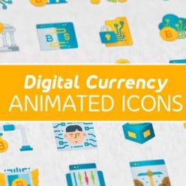 Videohive Digital Currency Modern Flat Animated Icons Free Download