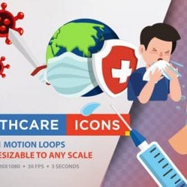 Videohive Healthcare Icons (Coronavirus) V2 Free Download