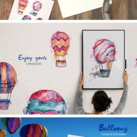 Balloons Watercolor Blue PNG 4756759 Free Download