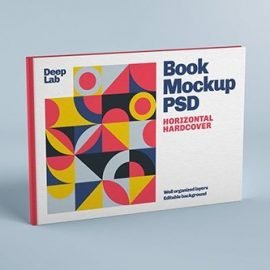 Horizontal Book Cover Mockup Free Download