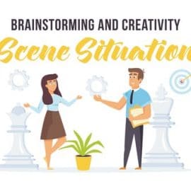 Videohive Brainstorming and creativity – Scene Situation Free Download