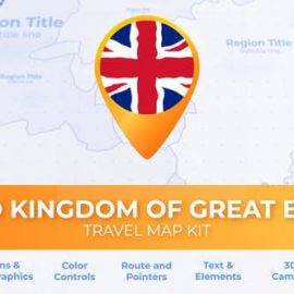 Videohive United Kingdom of Great Britain Map – United Kingdom Travel Map Free Download