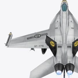 Combat Fighter Back Side View (High-Angle Shot) Free Download
