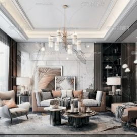 Modern Style Livingroom 445 Free Download