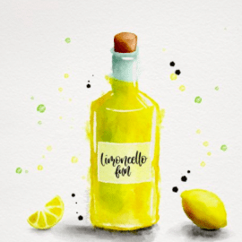 Creating a Painterly Watercolor Limoncello on your Ipad using Procreate