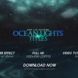 Videohive Ocean Lights Titles l Sea Lights Slideshow l Ocean Waves Opener 26809118 Free Download