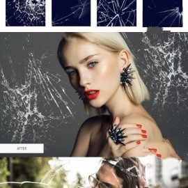 CreativeMarket Broken Glass Overlays Photoshop 4935123 Free Download