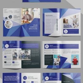 Multipurpose Abstract Corporate Brochure with Blue Accents 372724056 Free Download