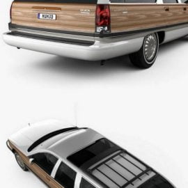 Buick Roadmaster wagon 1991 3D Model Free Download