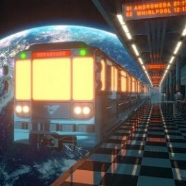Create A Space Train Scene With Cinema 4D & Redshift Render Free Download