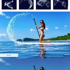 CreativeMarket Water Splash Overlays Photoshop 4943549 Free Download