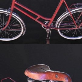Red Old Used Bicycle Free Download