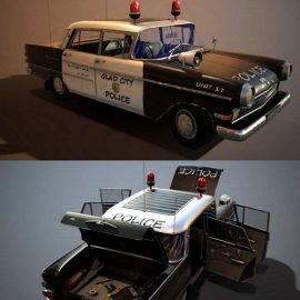 Stylized Police Car 3D Model Free Download