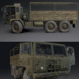 TGB 40 SAAB Scania Military Truck 3D Model Free Download