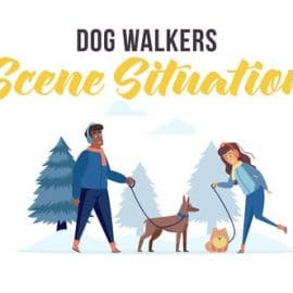 Videohive Dog walkers Scene Situation 29246904 Free Download