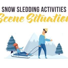 Videohive Snow sledding activities Scene Situation 29247011 Free Download