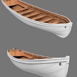 Woooden Boat 3D Model Free Download
