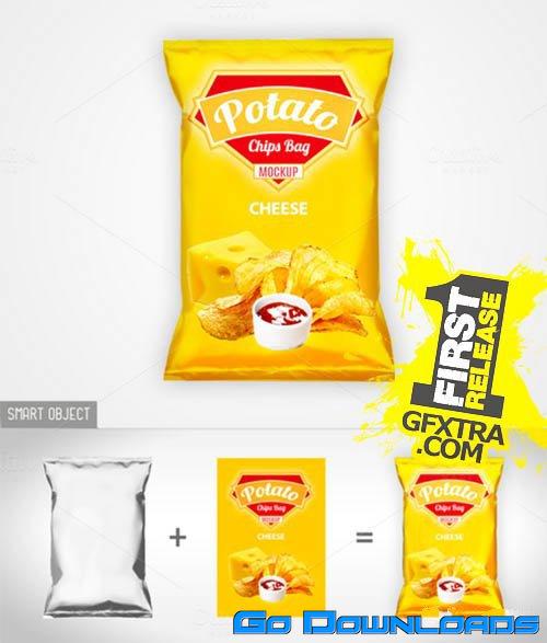 Chips Bag Mock-Up Creativemarket 84599