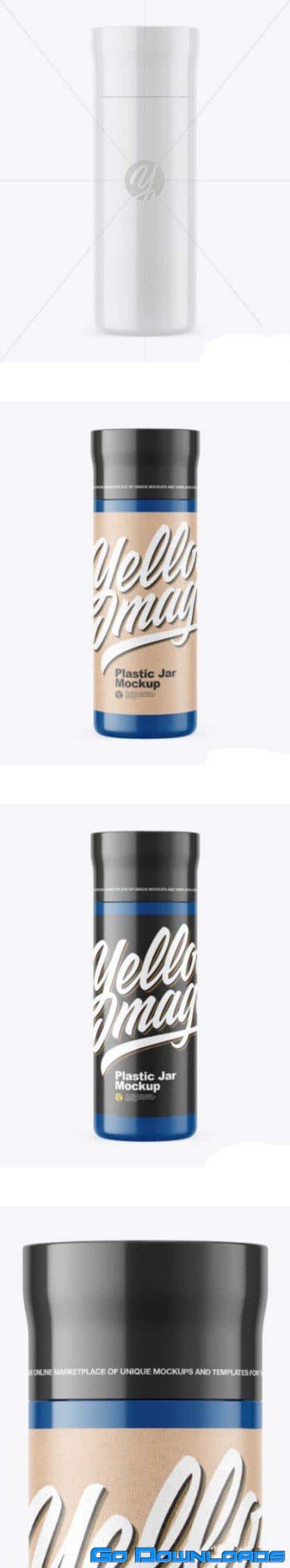Glossy Plastic Jar Mockup 70504