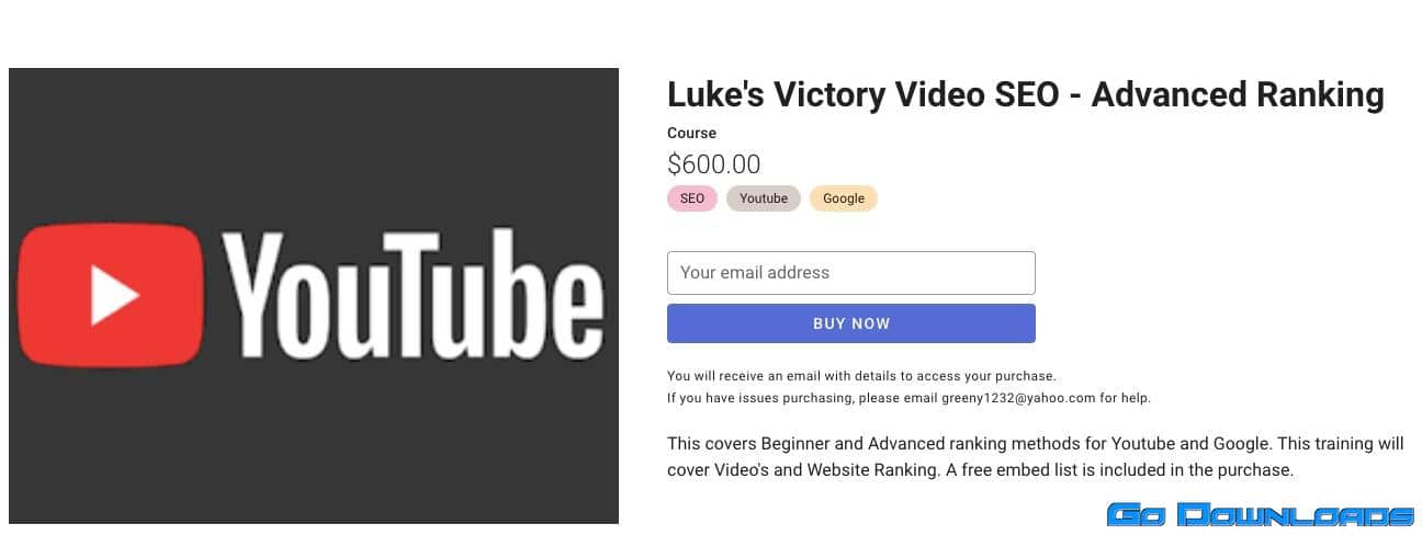 Luke’s Victory Video SEO Advanced Ranking Free Download