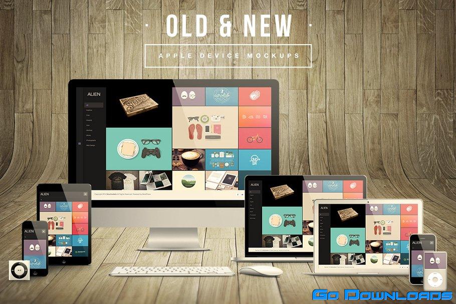 Old & New Apple Device Mockups  Creativemarket 77980